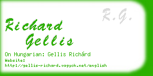 richard gellis business card